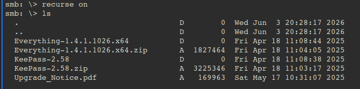 Connecting to the IT share with smbclient